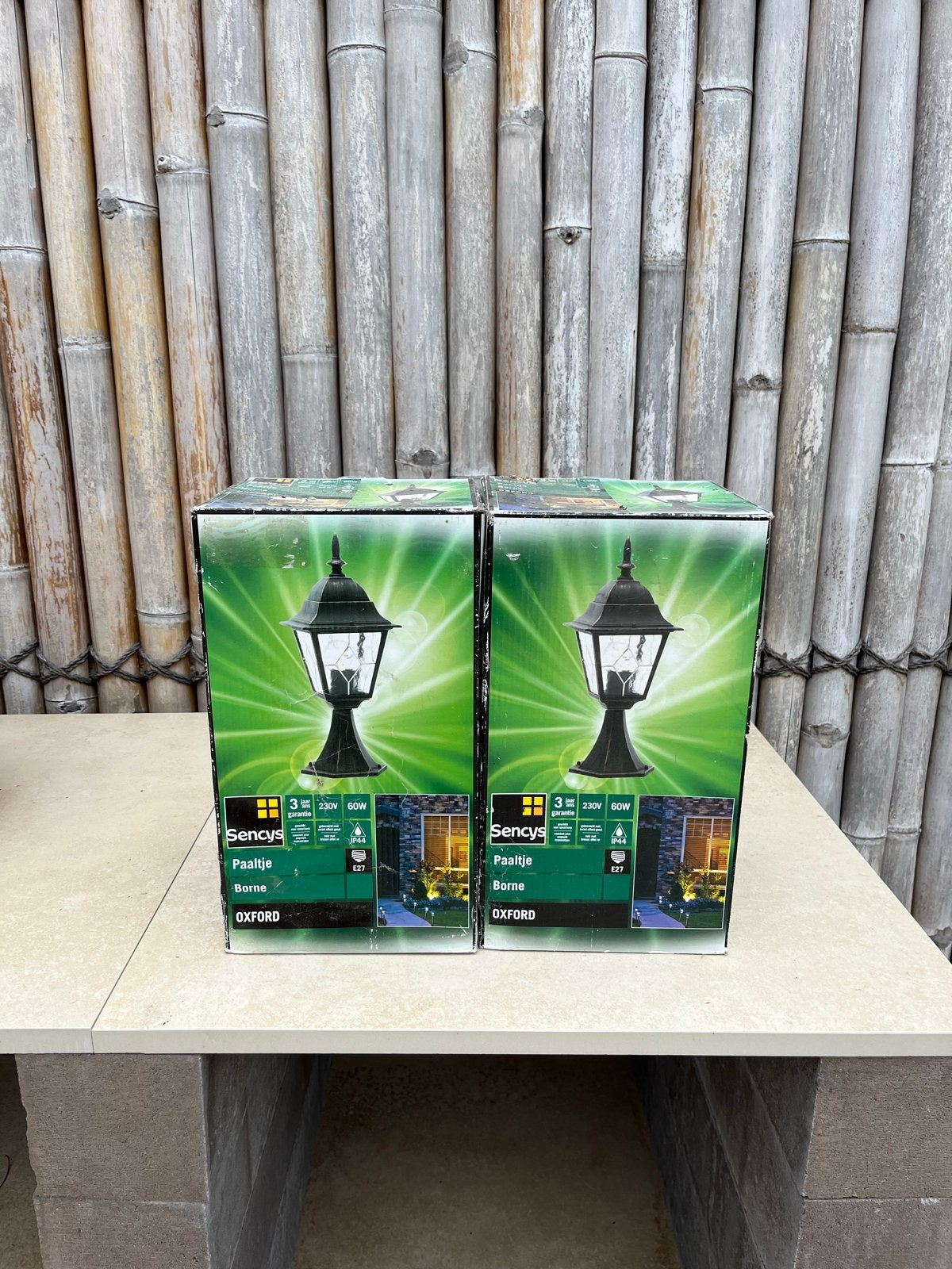 2x Sencys Oxford Buitenverlichting Paaltjes - Nieuw in doos, Tuin en Terras, Ophalen, Overige materialen, Minder dan 50 watt, Overige typen