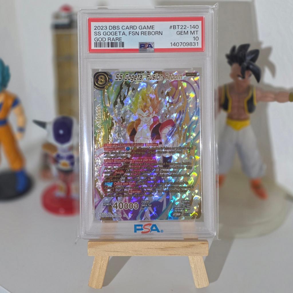 Gogeta bt22 GDR psa 10 dragonball kaarten, Ophalen of Verzenden, Zo goed als nieuw, Losse kaart, Foil