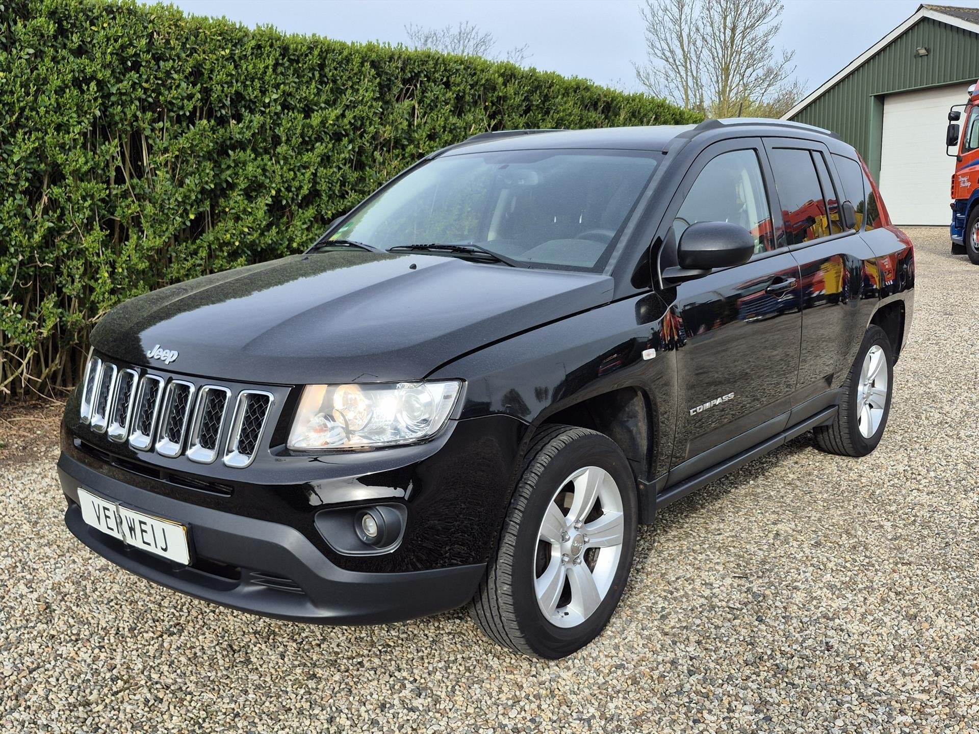 JEEP Compass 2.0 16v 2WD Sport | Trekhaak | LM | Stoelverwar, Auto's, 13 km/l, Gebruikt, Zwart, Compass