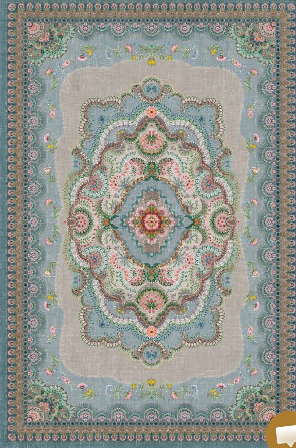 vloerkleed pip studio majorelle pastel bleu, Ophalen, Zo goed als nieuw, Rechthoekig, 200 cm of meer
