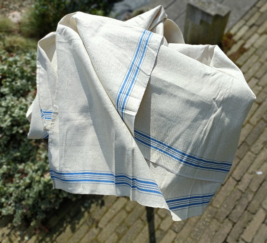 Antieke linnen mangeldoek roldoek Rolltuch 245x90 cm (BT9), Ophalen of Verzenden, Gebruikt, Theedoek of Handdoek
