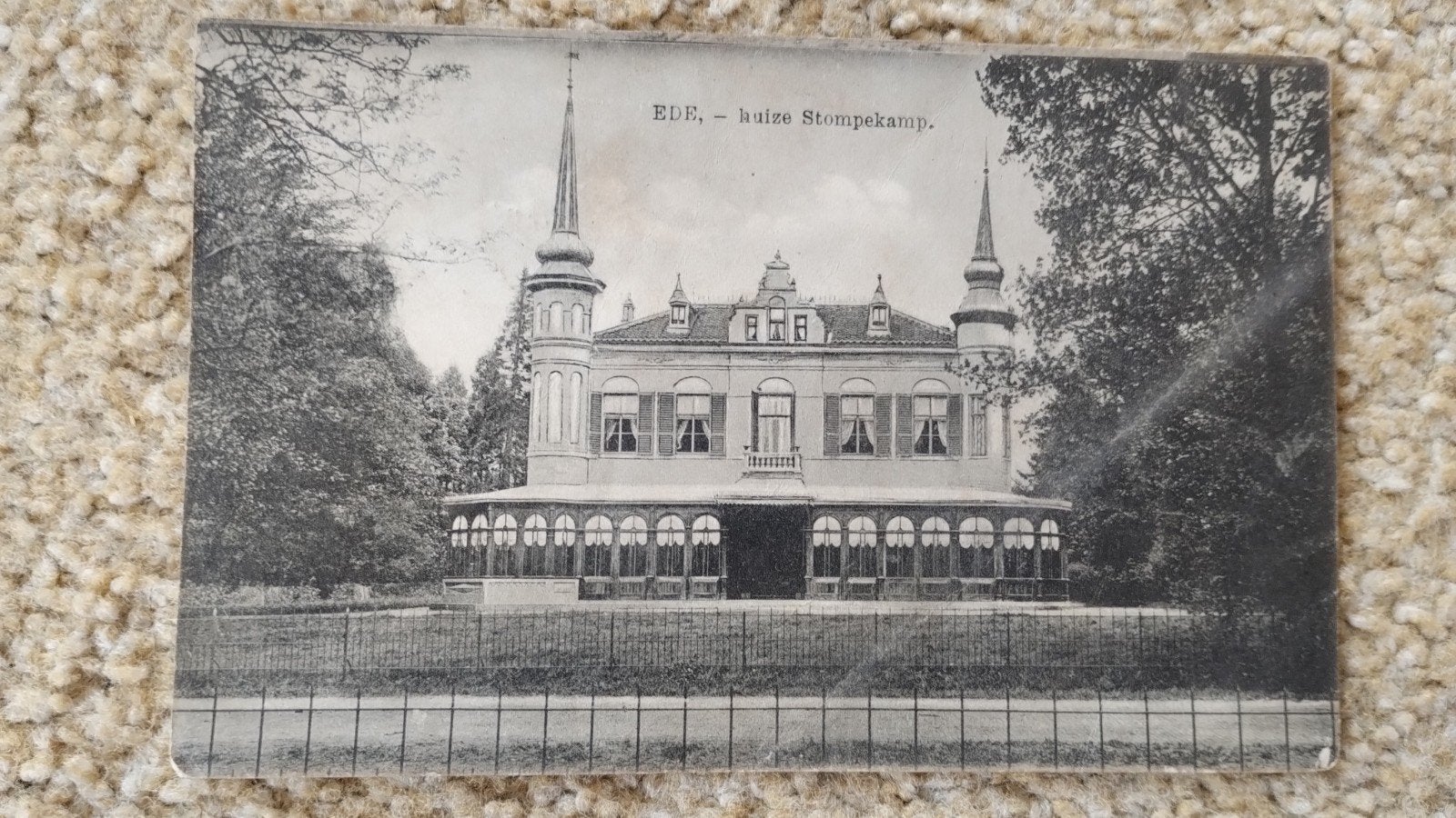 Oude Ansichtkaart Ede - Huize Stompekamp, Verzamelen, Ophalen of Verzenden, Voor 1920, Gelopen, Gelderland