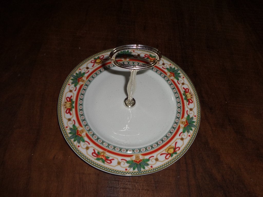Kerst mooie Hutschenreuther schaal / etagere, ong. 22 cm., Diversen, Ophalen of Verzenden, Zo goed als nieuw