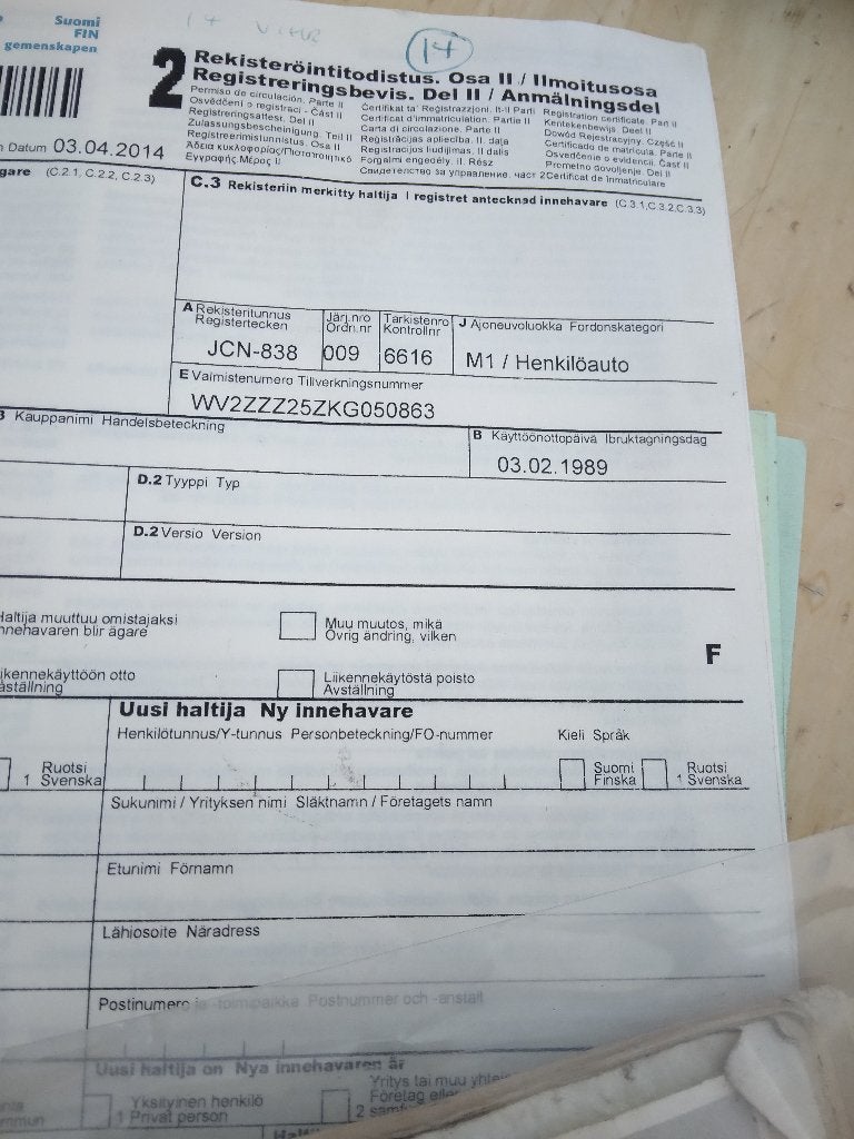 Sloopauto. VW T3 Transporter met papieren, Ophalen