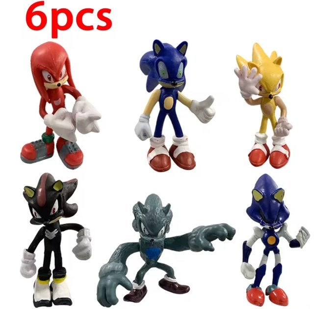 Nieuwe set met 6 Sonic the Hedgehog poppetjes / figuren, Ophalen of Verzenden, Nieuw