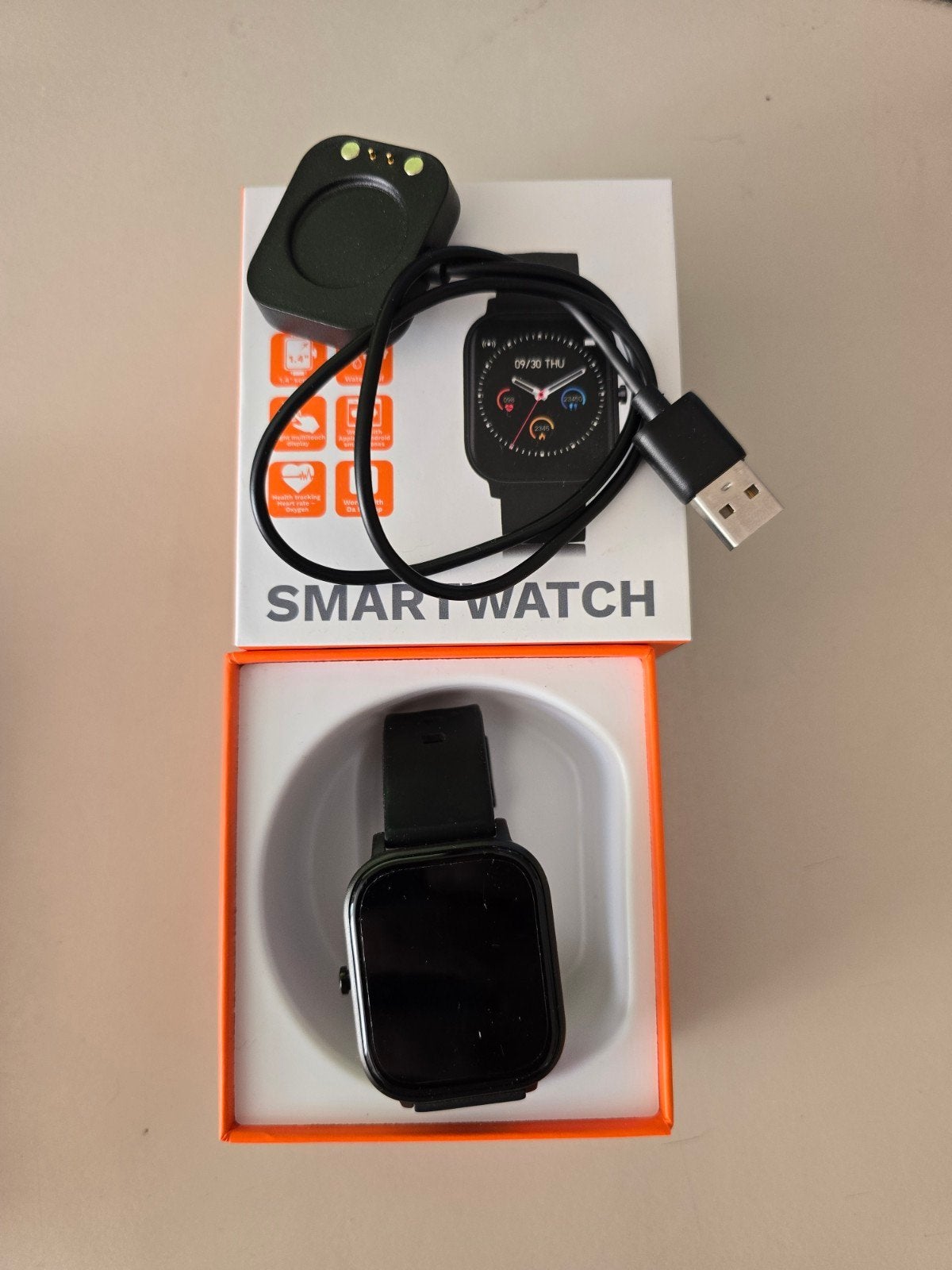 Smartwatch - Zo goed als nieuw, Ophalen, Zwart, Zo goed als nieuw, Android