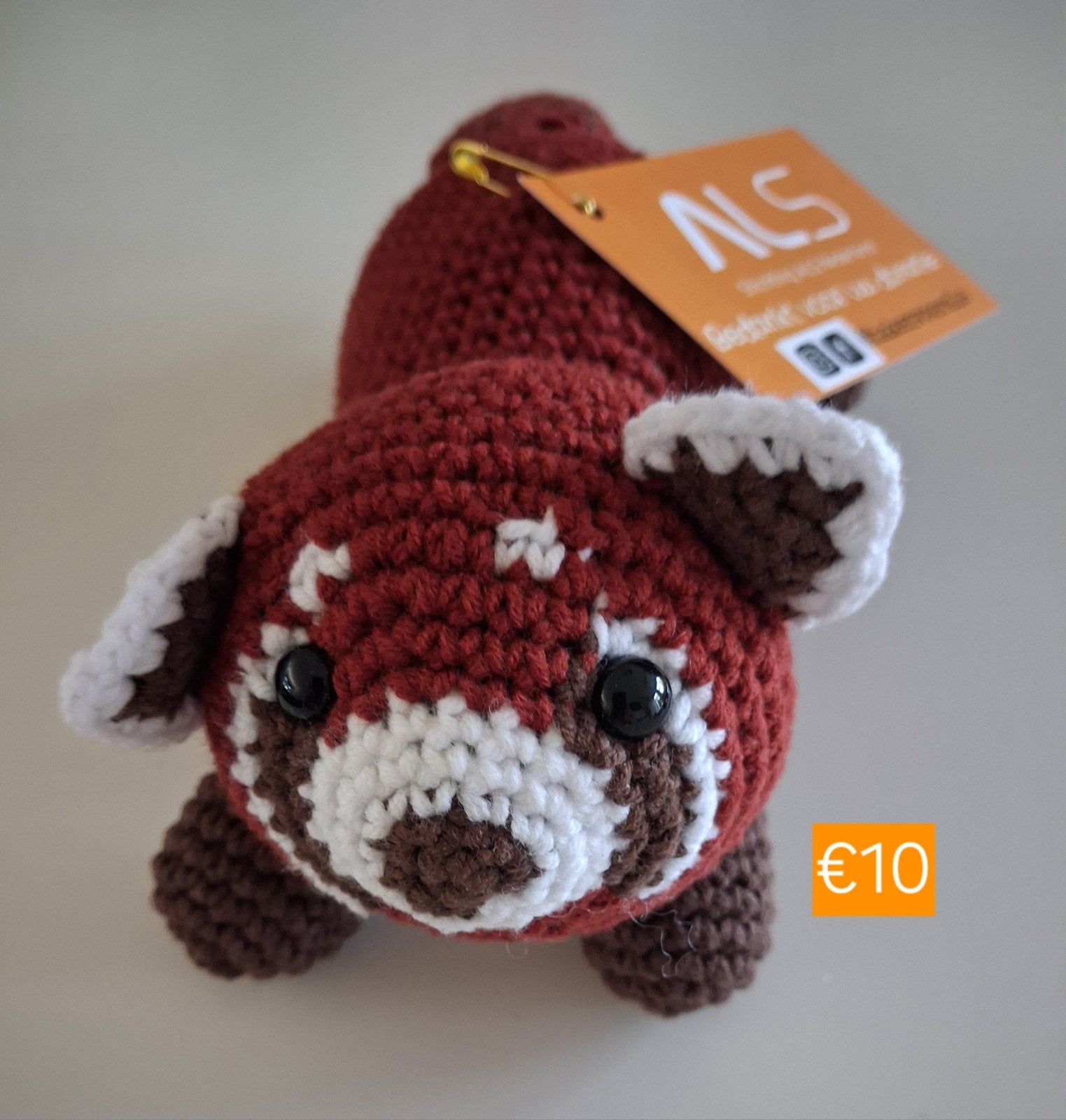 Gehaakte Rode Panda Knuffel - Handgemaakt, Overige merken, Overige karakters, Overige typen, Ophalen of Verzenden