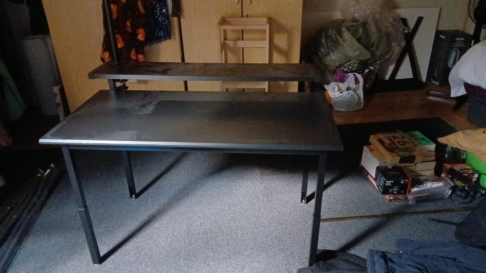 Mooi bureau, Ophalen, Zwart, Opzetstuk, Zo goed als nieuw