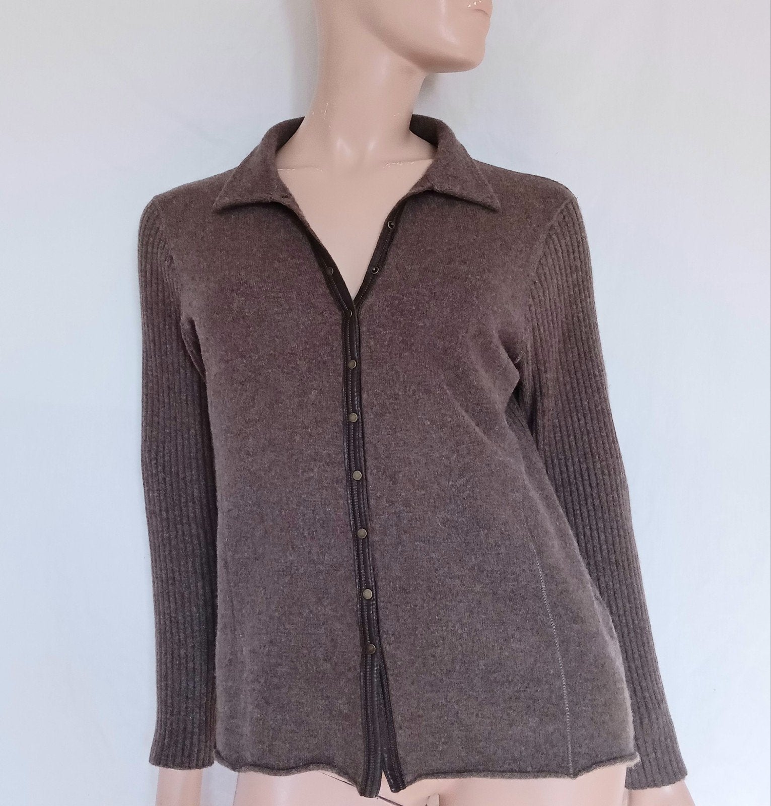 RIVAMONTI Vest , Maat M , WOL , ZIJDE , ALPACA, Ophalen of Verzenden, Zo goed als nieuw, Maat 38/40 (M), Bruin