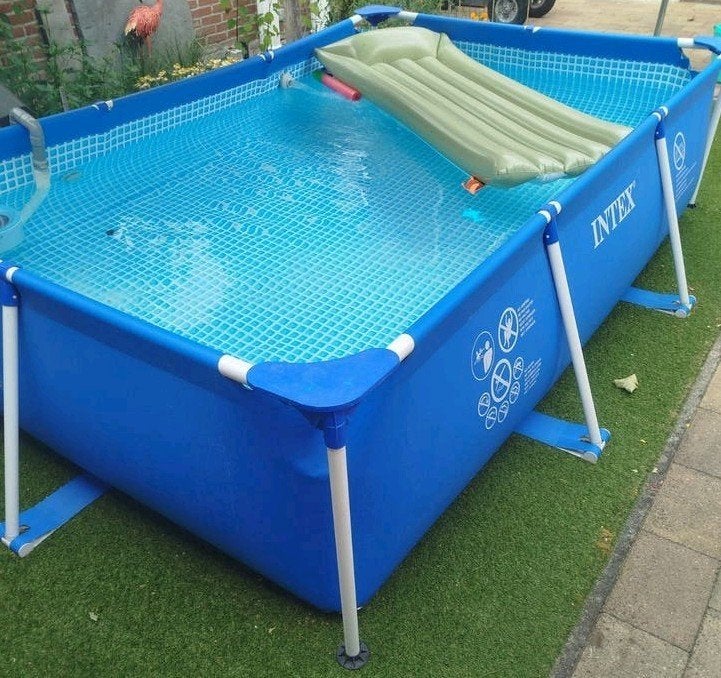 Compleet zwembad incl grote filter en toebehoren, Ophalen, Gebruikt, Rechthoekig, Minder dan 80 cm