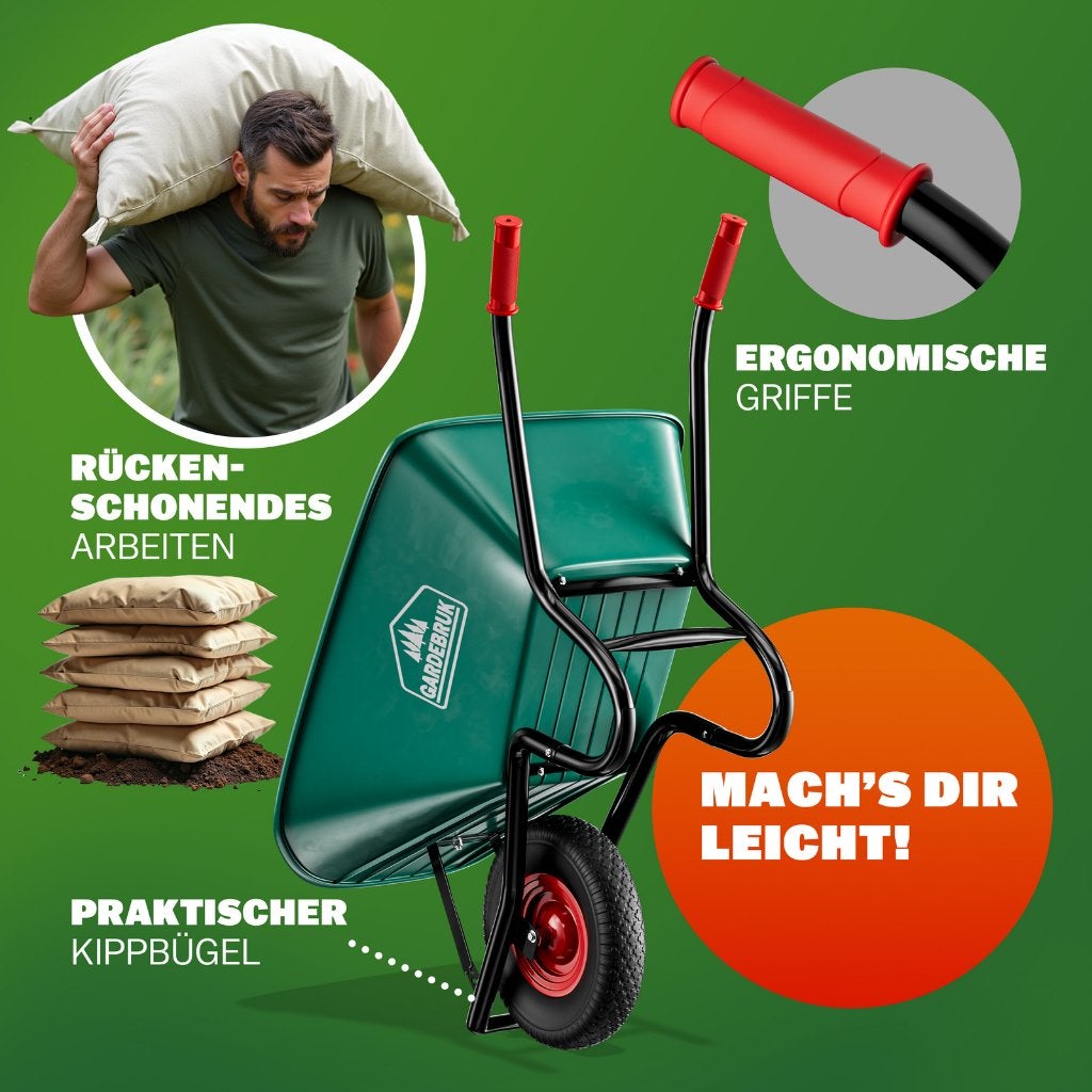 Kruiwagen bouwkruiwagen handkar tuinkar 100L GRATIS BEZORGD!, Overige merken, Verzenden, Nvt, Nvt