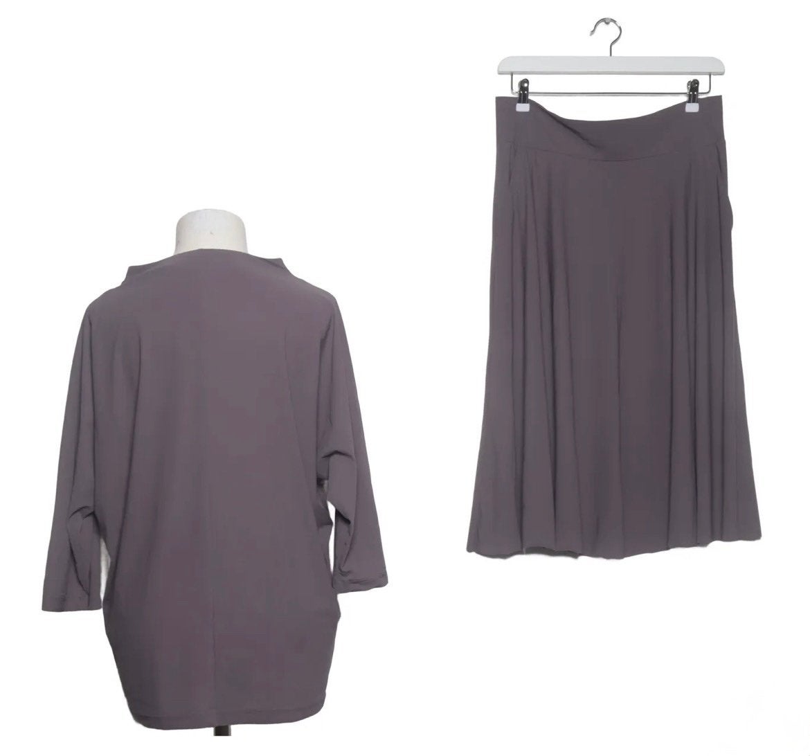 Hiltje H lila rok dunne travelstof xl, Paars, Maat 46/48 (XL) of groter, Ophalen of Verzenden, Zo goed als nieuw