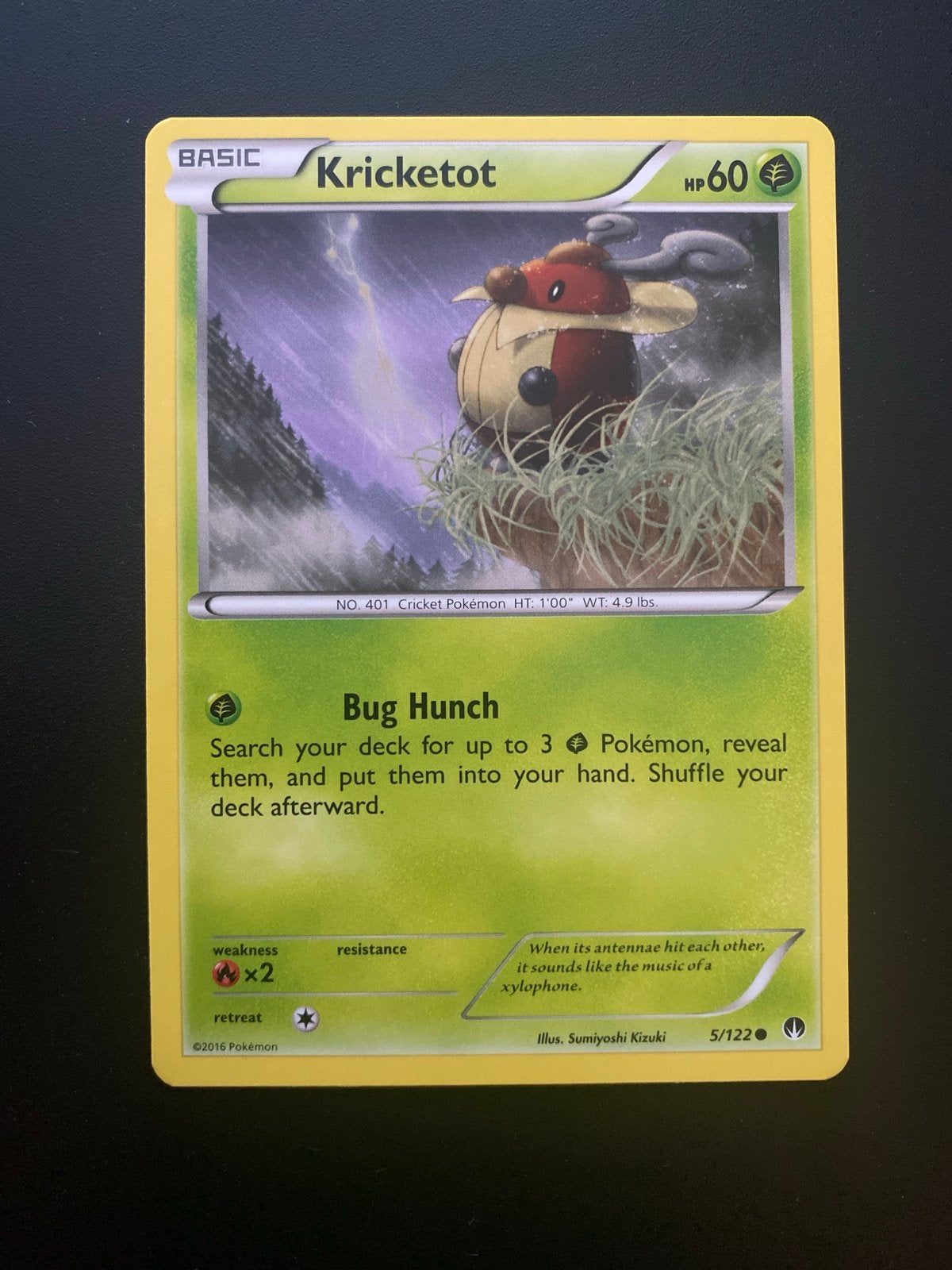 Kricketot 5/122 XY Breakpoint (2016) Packfresh Mint!, Ophalen of Verzenden, Gebruikt, Losse kaart