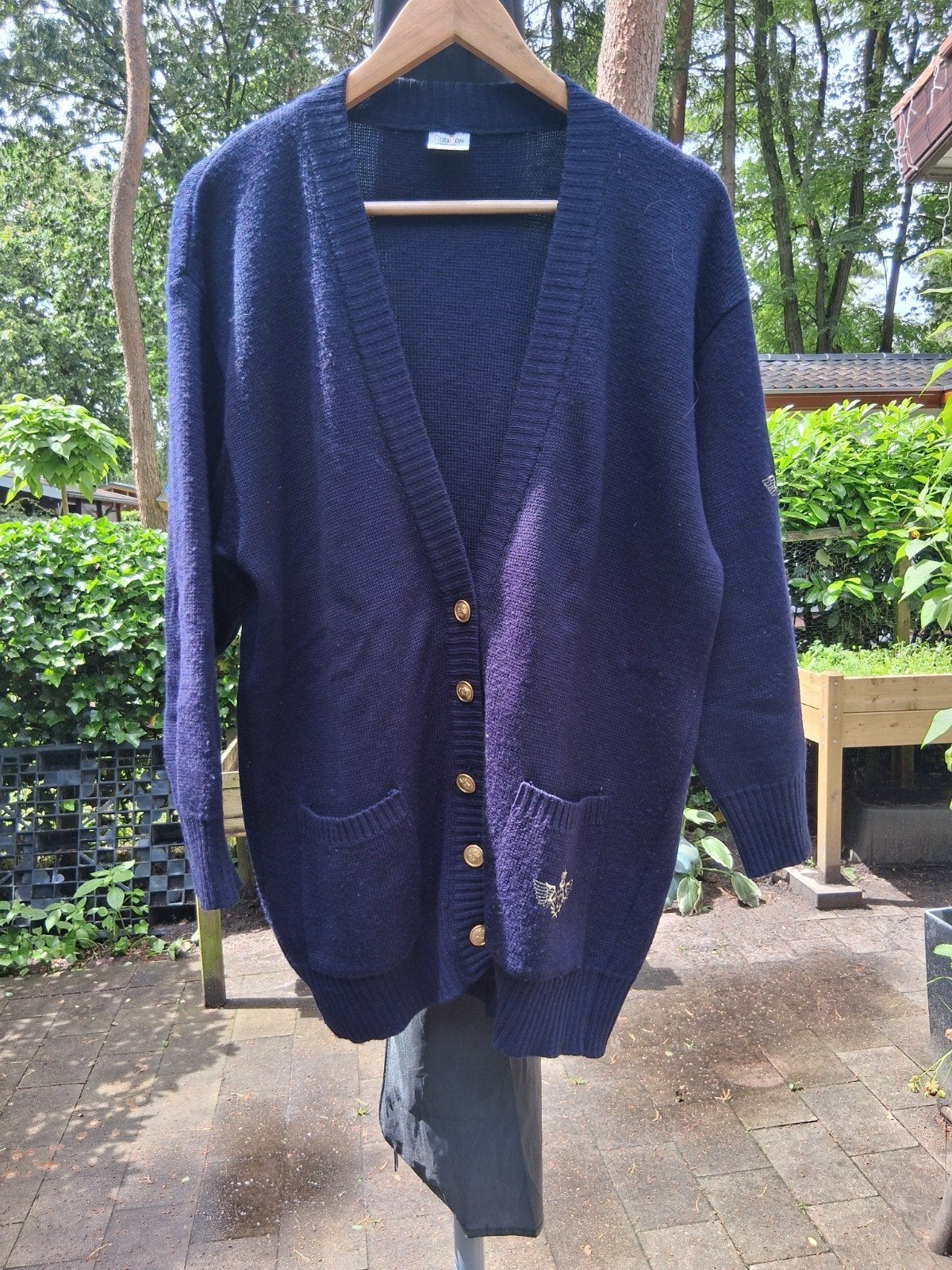Donkerblauw vest - Budison  - maat 44, Blauw, Trui of Vest, Ophalen of Verzenden, Budison