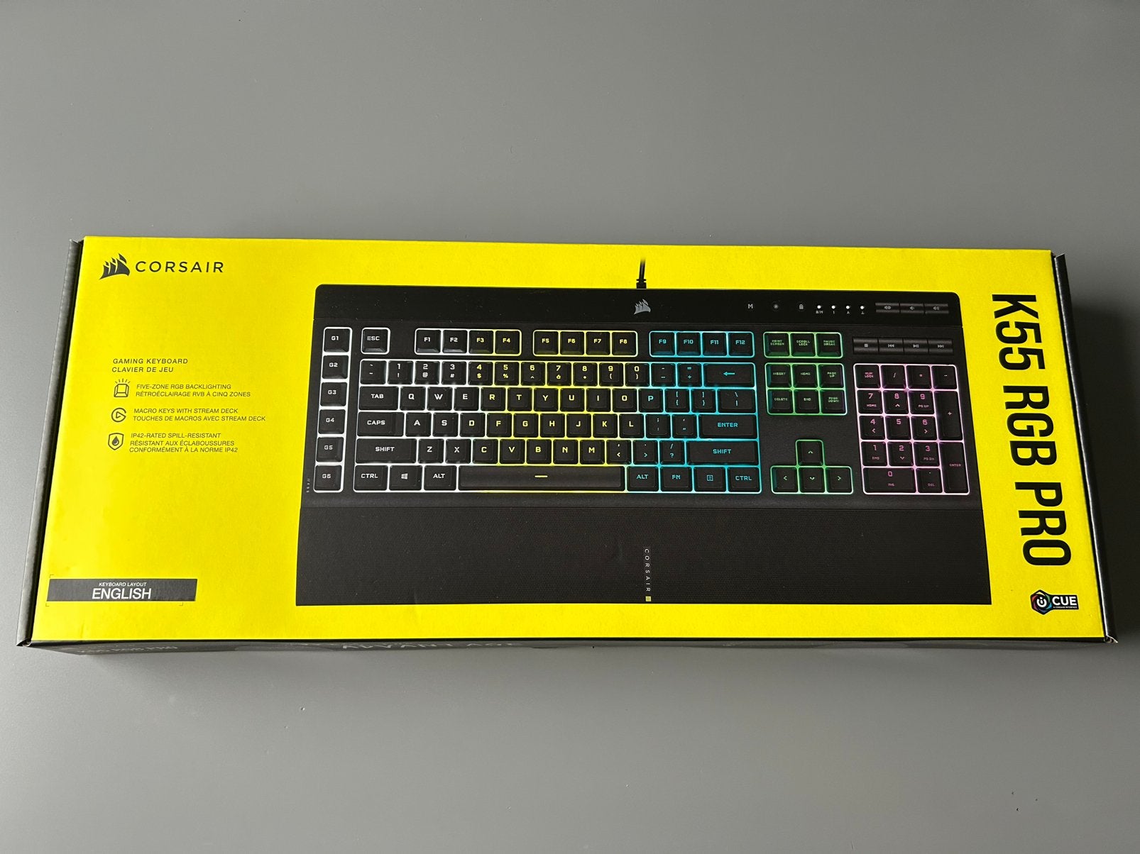 Corsair K55 RGB PRO, Ophalen of Verzenden, Qwerty, Zo goed als nieuw, Corsair