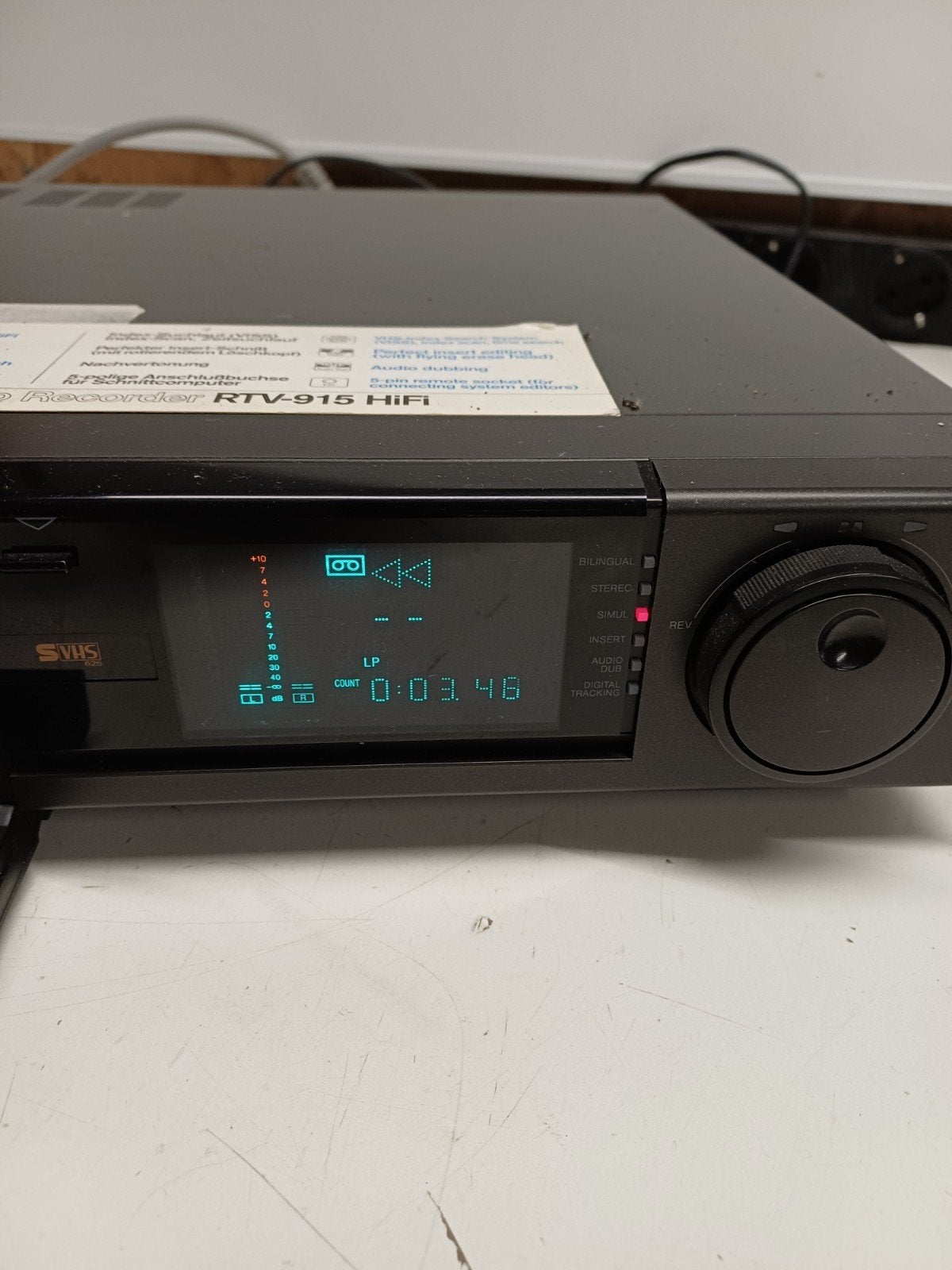 Blaupunkt SVHS speler RTV-915 hifi - Goede staat, werkend, Audio, Tv en Foto, Videospelers, Ophalen of Verzenden, Gebruikt, VHS-speler of -recorder