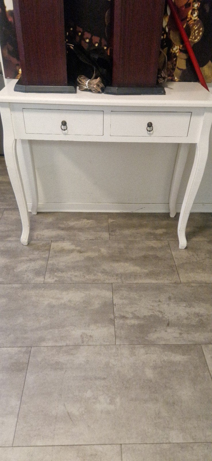Console tafel met 2 lades wandmeubel tafeltje, Gebruikt, 50 tot 100 cm, Ophalen of Verzenden, 25 tot 50 cm