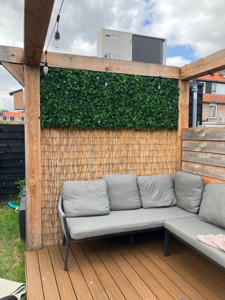 Kunsthaag tegels 25x25 cm (kliksysteem) - 3,2 m2 oppervlak, Tuin en Terras, Ophalen, Zo goed als nieuw