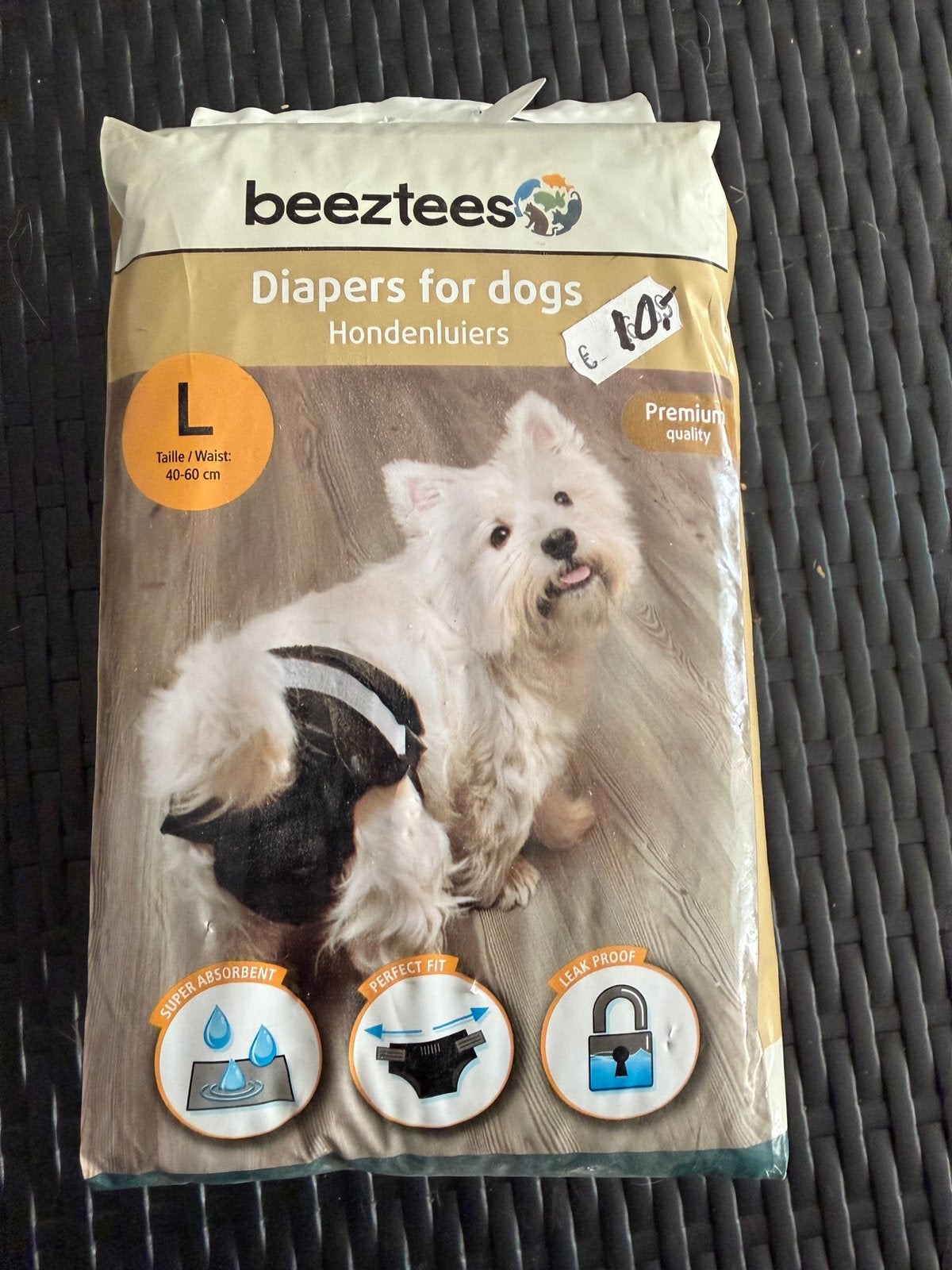 Beeztees hondenluiers maat L – 10 stuks – nieuw/ongeopend, Dieren en Toebehoren, Beeztees, Ophalen of Verzenden, Zo goed als nieuw