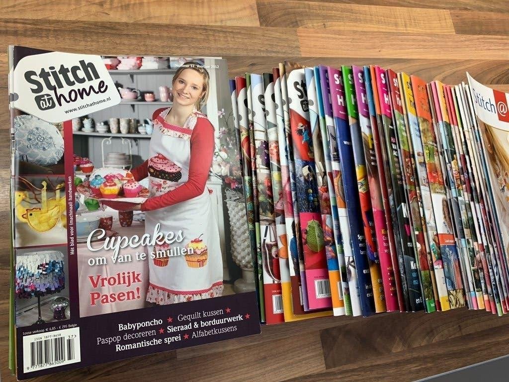 Stich@Home borduur magazine nr. 1-60, Ophalen, Zo goed als nieuw, Machineborduren, Patroon