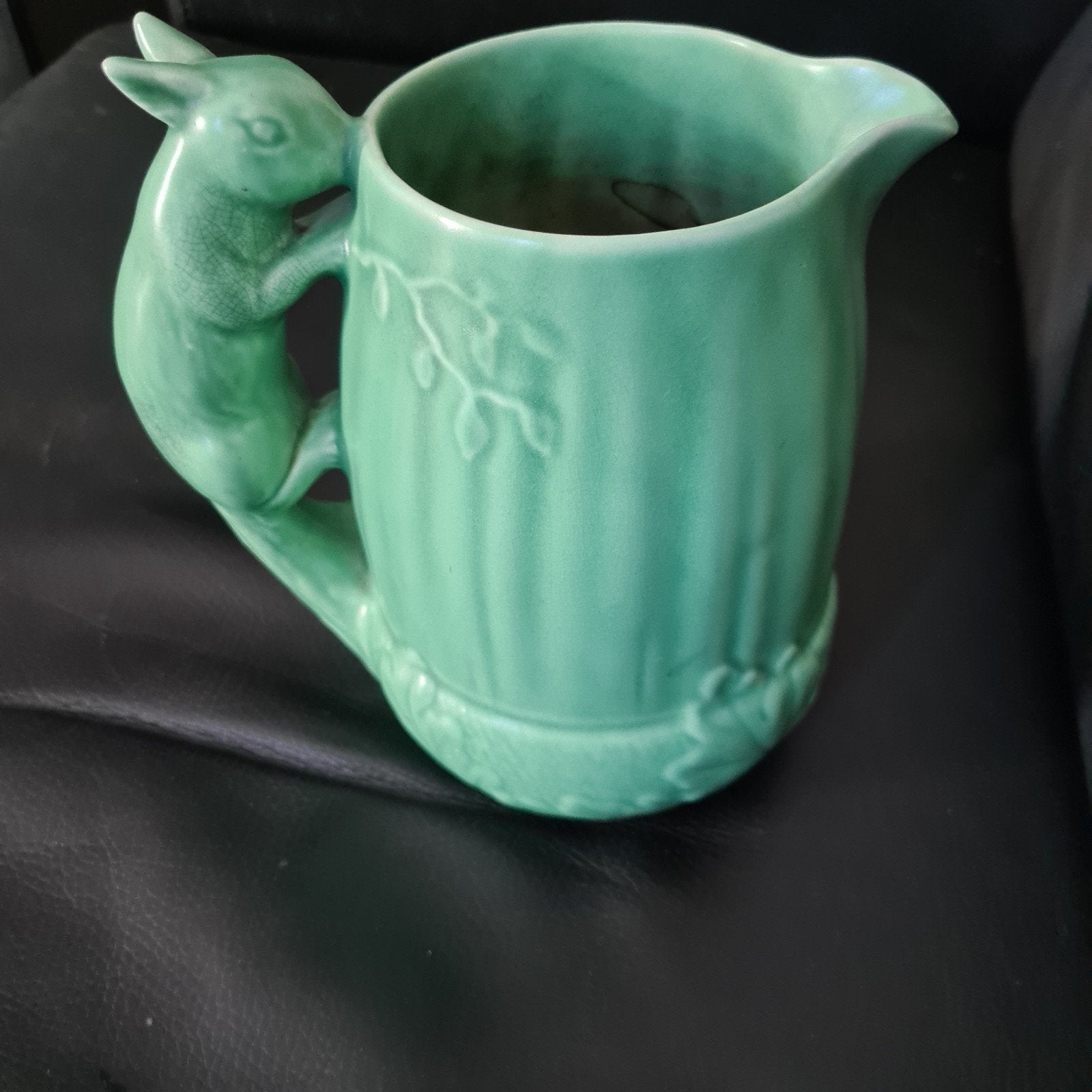 Vintage SylvaC Kan 1958 met Eekhoorn Handvat Groen Keramiek, Ophalen of Verzenden