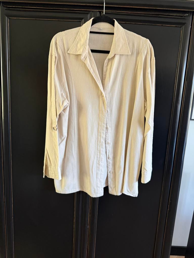 Linnen beige blouse maat XL in perfecte staat, Ophalen of Verzenden, Zo goed als nieuw, Maat 46/48 (XL) of groter, Beige