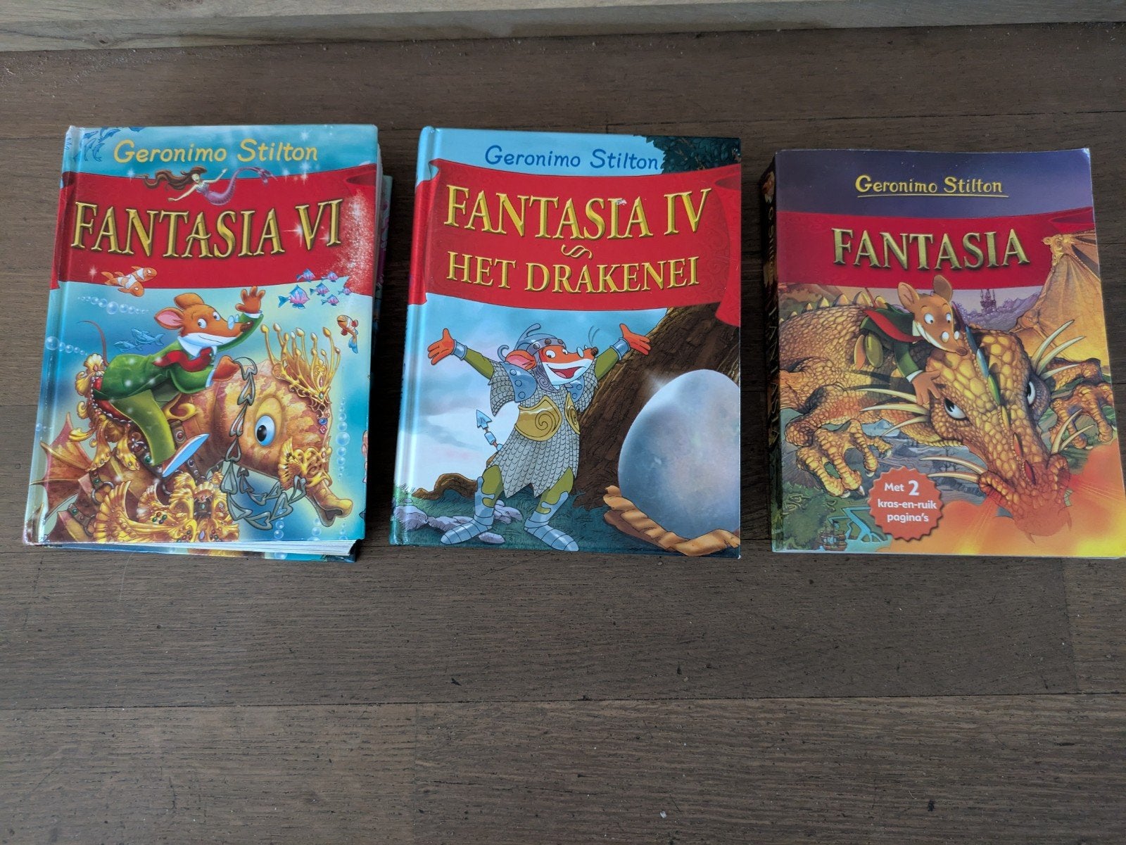 Geronimo Stilton Fantasia Boeken - Deel I, IV, VI, Ophalen, Gelezen, Geronimo Stilton, Fictie algemeen
