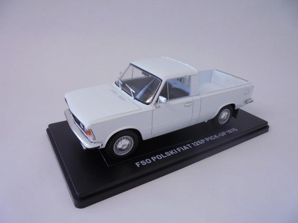 FSO Polski Fiat 125P pick-up 1975 wit (1:24, Hachette), Overige merken, Nieuw, Ophalen of Verzenden, Auto