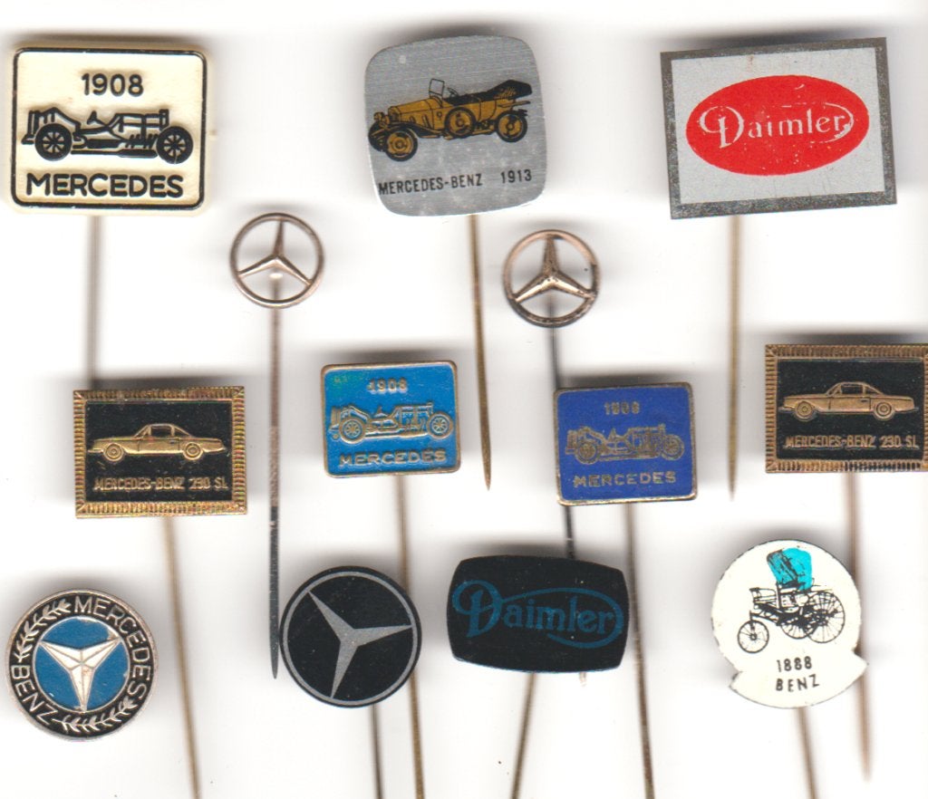 Verzameling Mercedes vintage spelden, Verzenden, Zo goed als nieuw, Transport