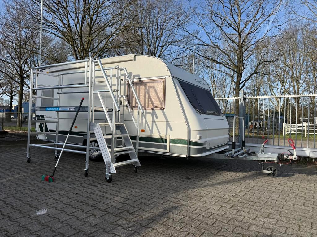 Platform rolsteiger / bordes steiger / was rolsteiger UNIEK!, Doe-het-zelf en Verbouw, Steigers, Ophalen of Verzenden, Zo goed als nieuw