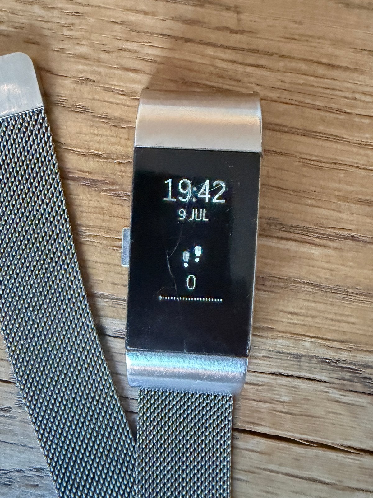 Fitbit Charge 2 met Milanese band en oplader, Ophalen of Verzenden, Gebruikt, Zilver, Android