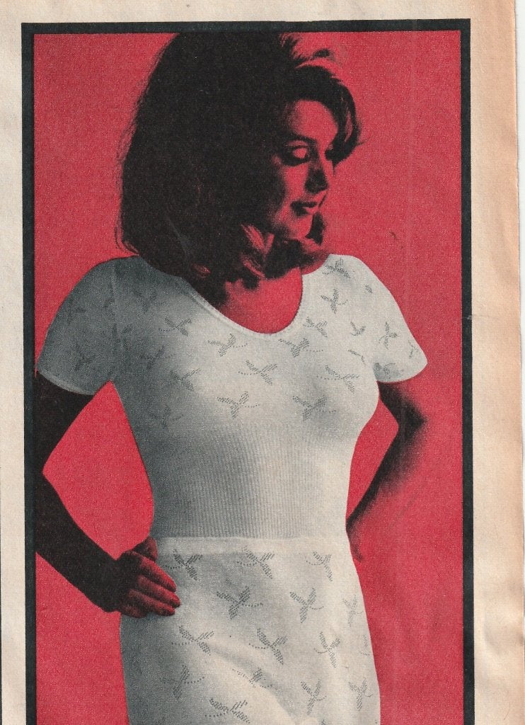 Retro reclame 1966 Tima Apeldoorn dames Liretto ondergoed, Verzenden, Overige typen