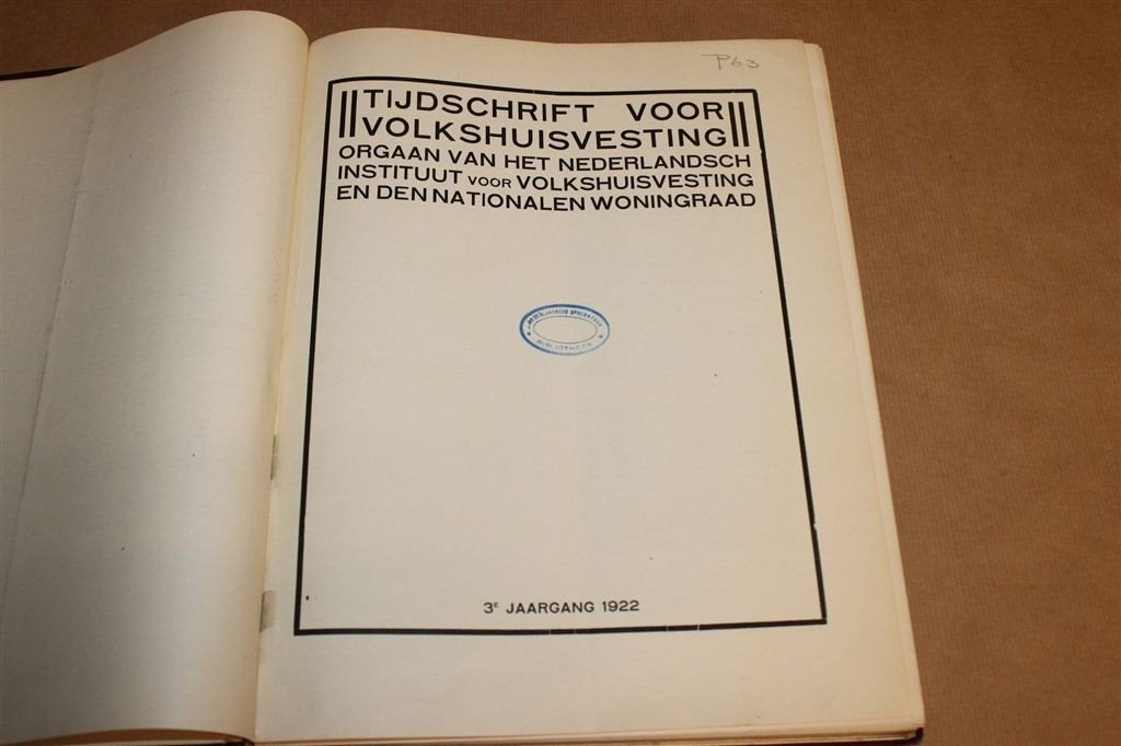 Tijdschrift voor Volkshuisvesting 1922 — Berlage en Oud, Ophalen of Verzenden, Gelezen, Architecten