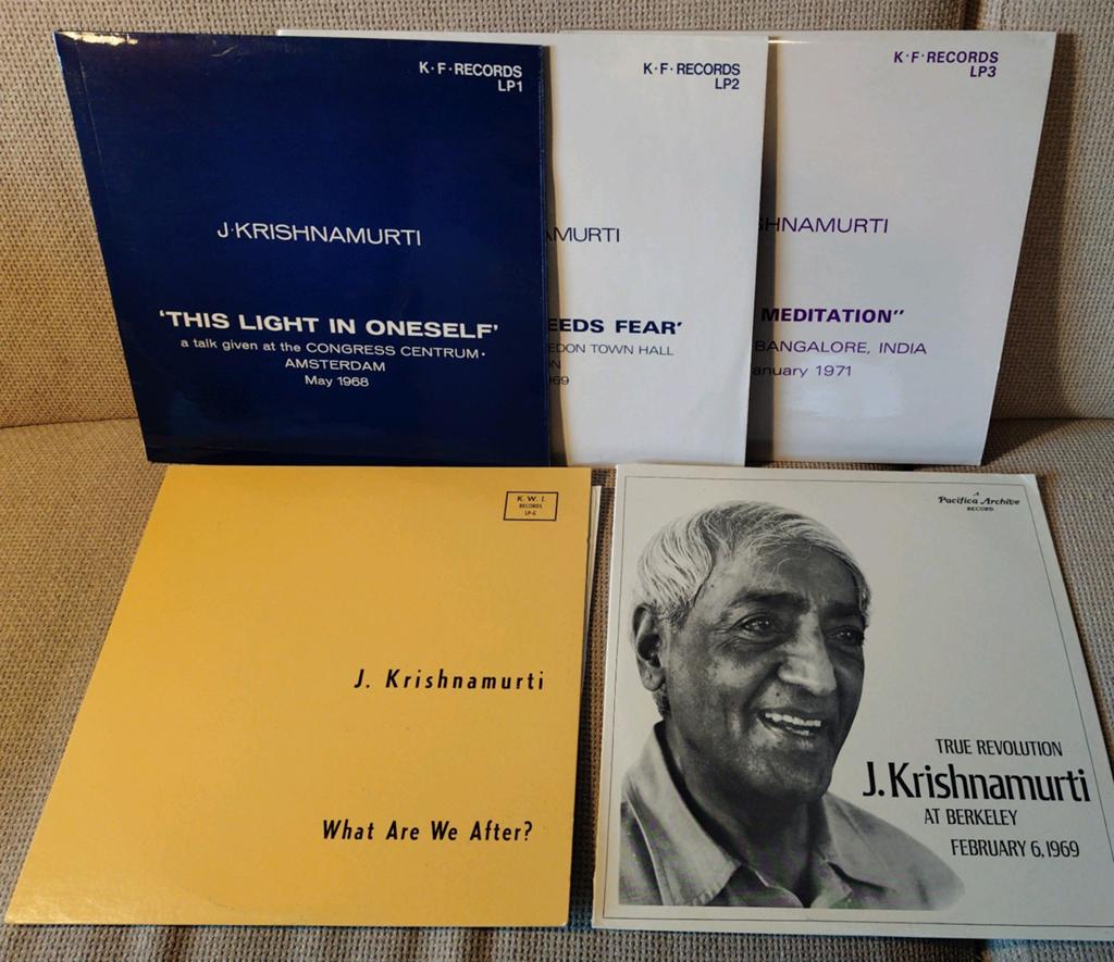 5 LP's van Jiddu Krishnamurti met speeches jaren 60/70, Ophalen of Verzenden, 1960 - 1969, 12 inch