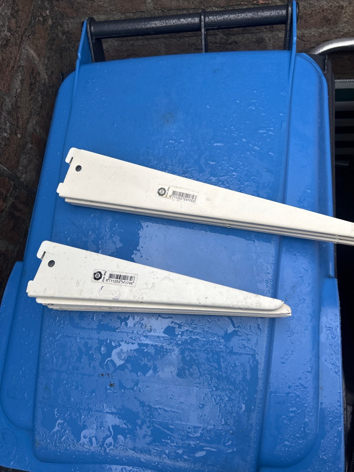 Witte F systeem Duraline plankdragers  (2 lengtes), Ophalen of Verzenden, Gebruikt