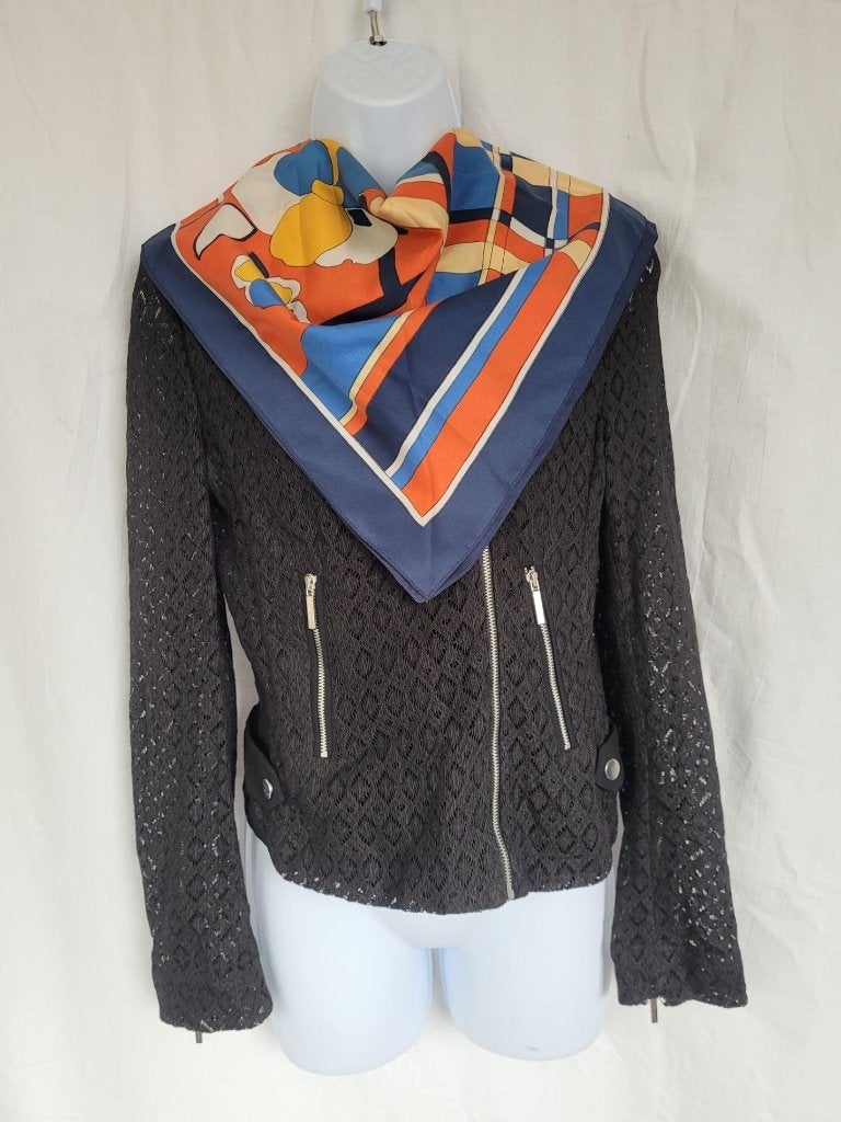 Grappige vierkanten (jaren '60 sjaal) 68x68 cm, Maat 38/40 (M), ., Ophalen of Verzenden, Zo goed als nieuw