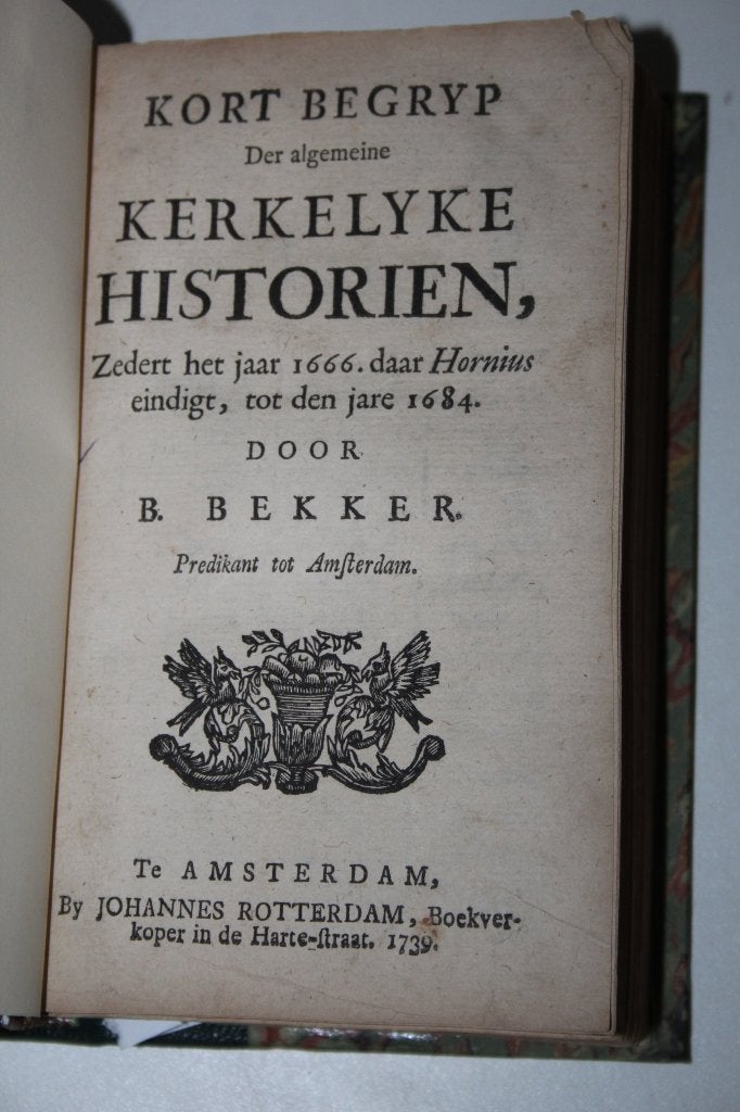 B. Bekker / Leydekker - Historie (1739), Ophalen of Verzenden
