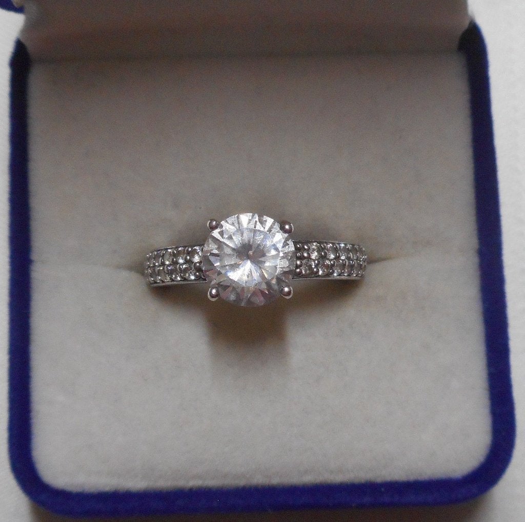Zilveren Ti Sento ring met stenen maat 16.5 nr.1390, Verzenden, Dame, Zilver, Zilver