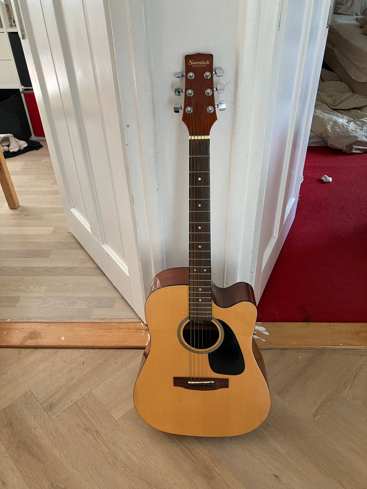 Samick SW 115 CDEQ gitaar met hoes, Ophalen, Gebruikt, Western- of Steelstringgitaar, Met (piezo-)element