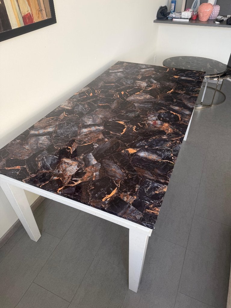 Eettafel en kleine salon tafels, Huis en Inrichting, Tafels | Eettafels, Ophalen, Gebruikt, 50 tot 100 cm, Vijf personen of meer