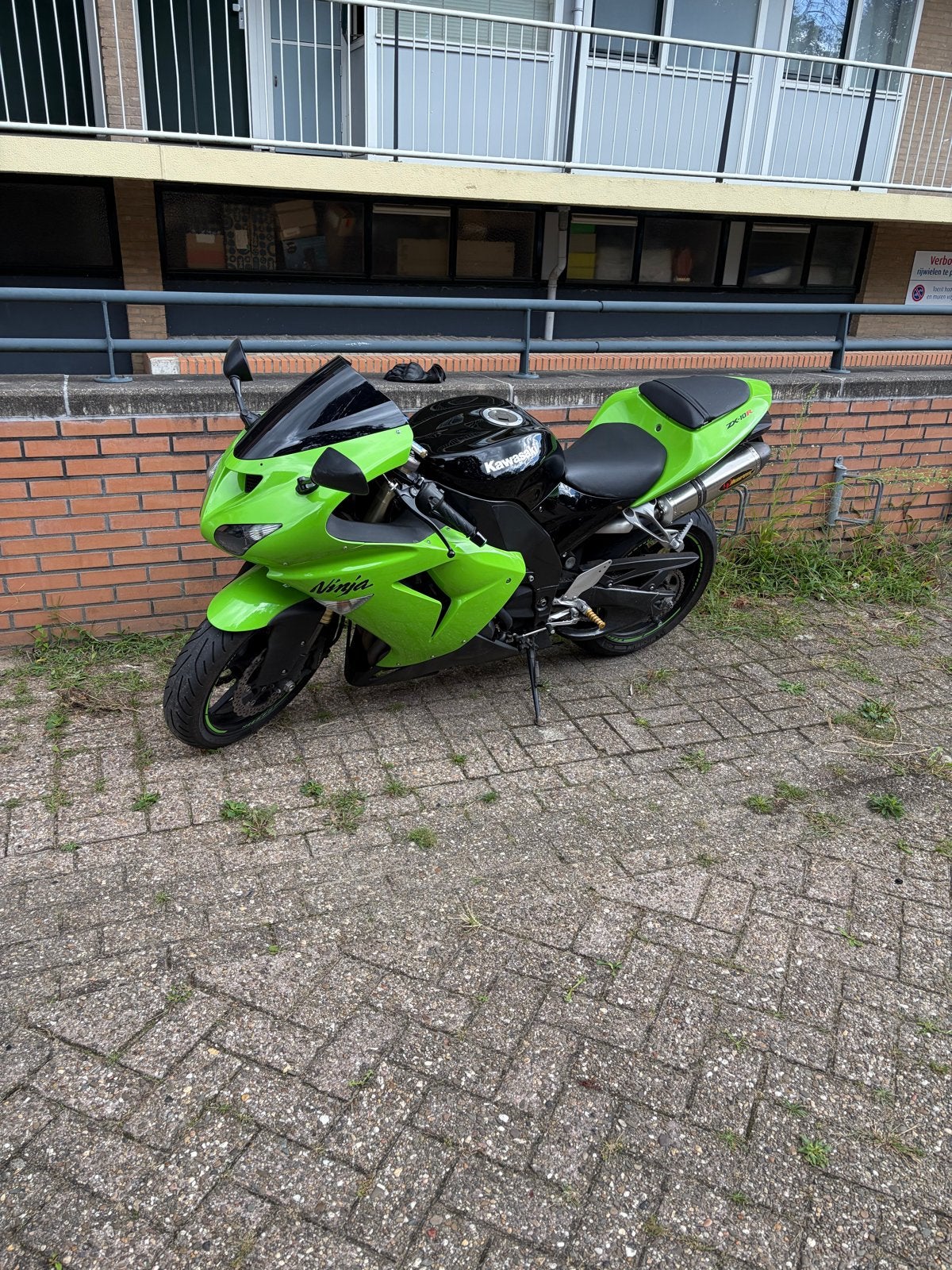 Kawasaki Ninja ZX-10R Sportmotor - Groen/Zwart, Motoren, Motoren | Kawasaki, 4 cilinders, Motorrijbewijs A, Gebruikt, Super Sport