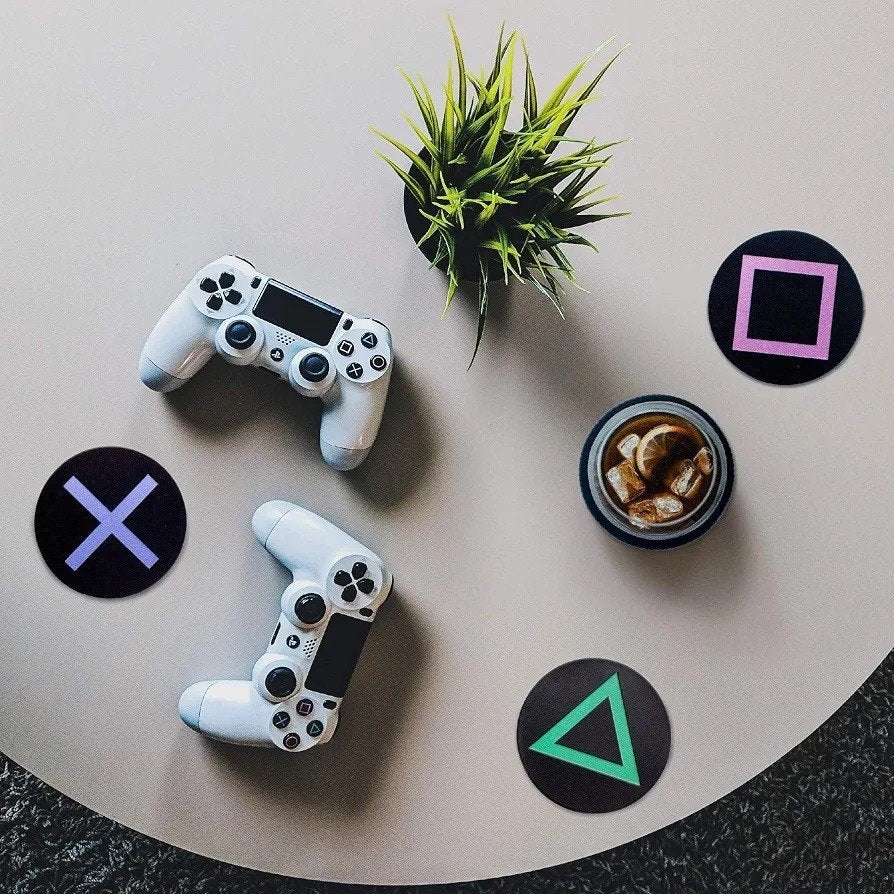 Partij PlayStation Onderzetters – Set van 4, NHP International, Overige genres, 1 speler, Nieuw