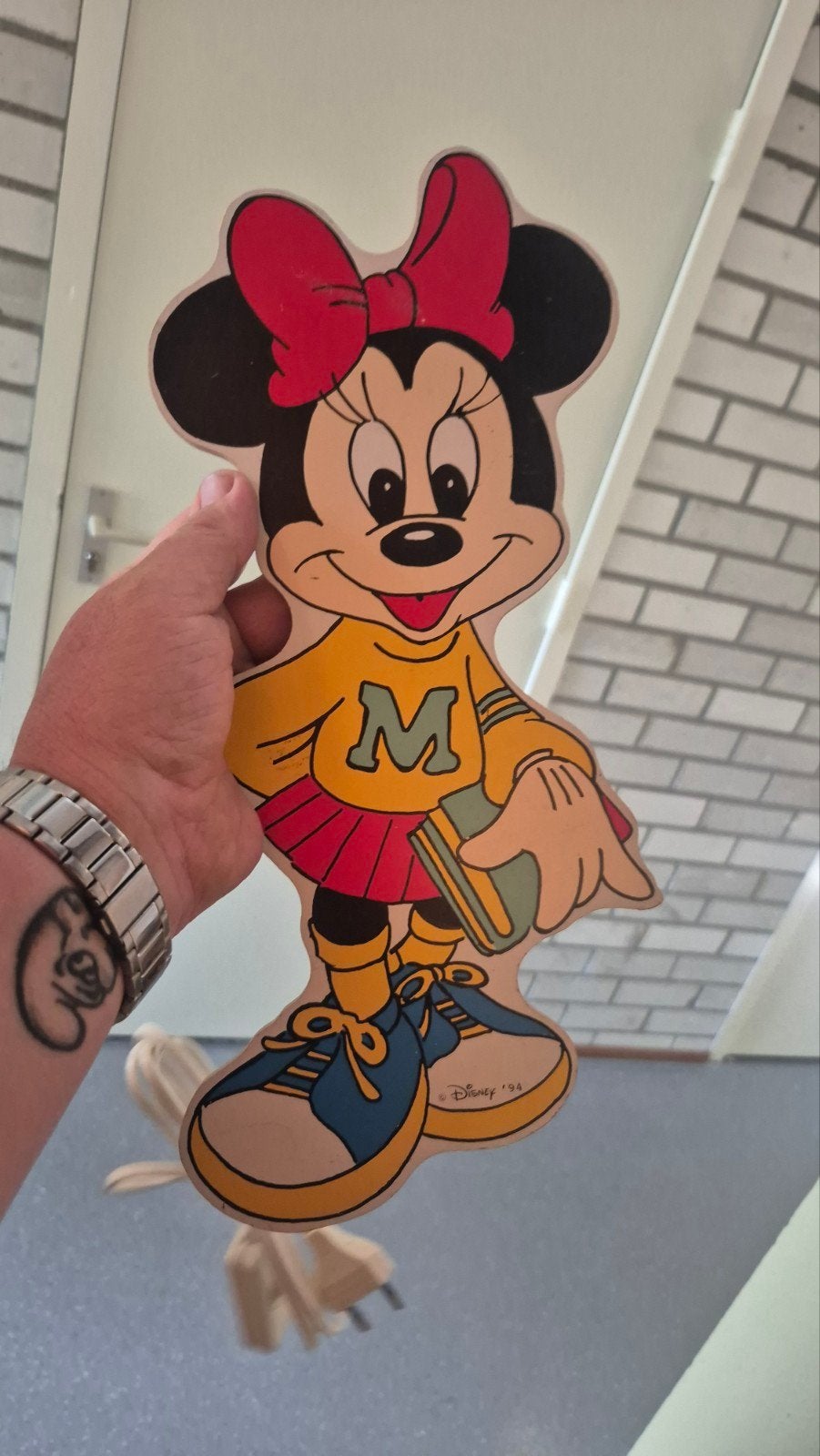 Vintage Disney Minnie Mouse wandlamp uit 1994, Huis en Inrichting, Lampen | Overige, Gebruikt, Ophalen of Verzenden