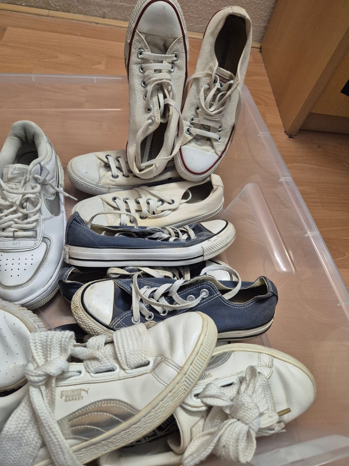 Grote partij diverse sneakers en sportschoenen, Ophalen of Verzenden, Gedragen, Wit, Sneakers of Gympen