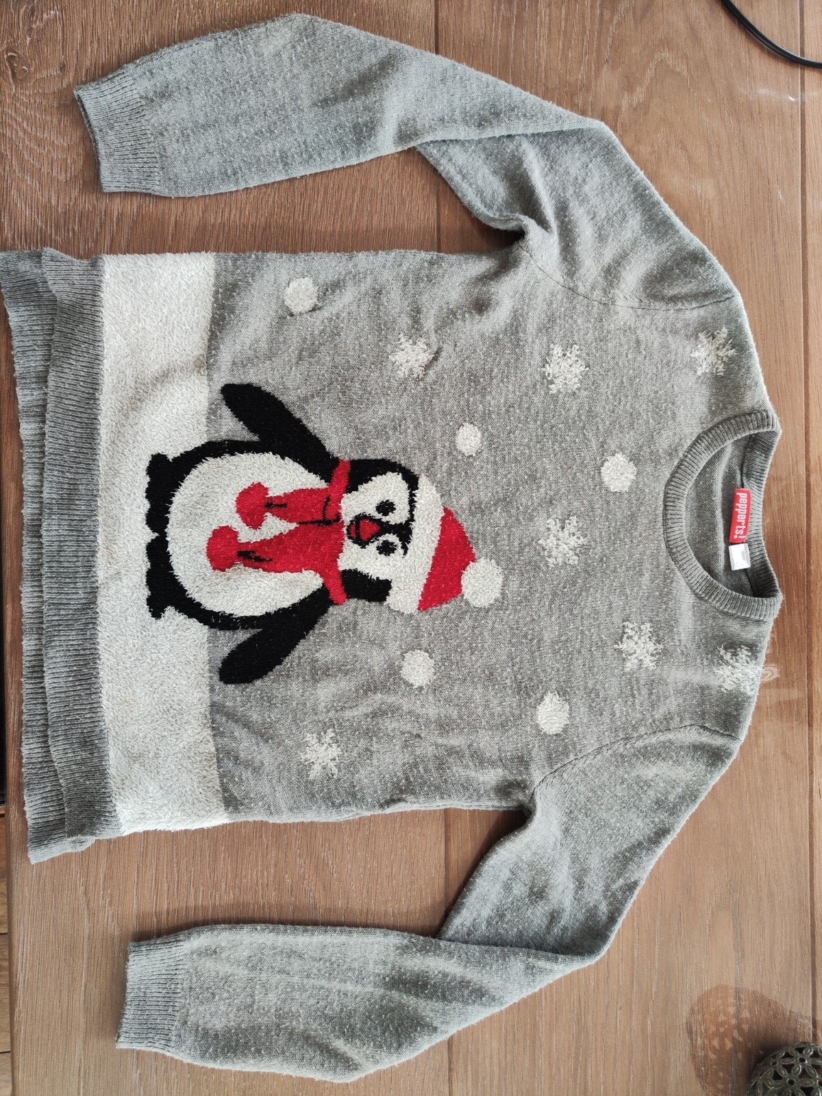 Pepperts! kerst winter  trui met pinguïn en sneeuwvlokken, m, Pepperts!, Jongen of Meisje, Trui of Vest, Ophalen of Verzenden
