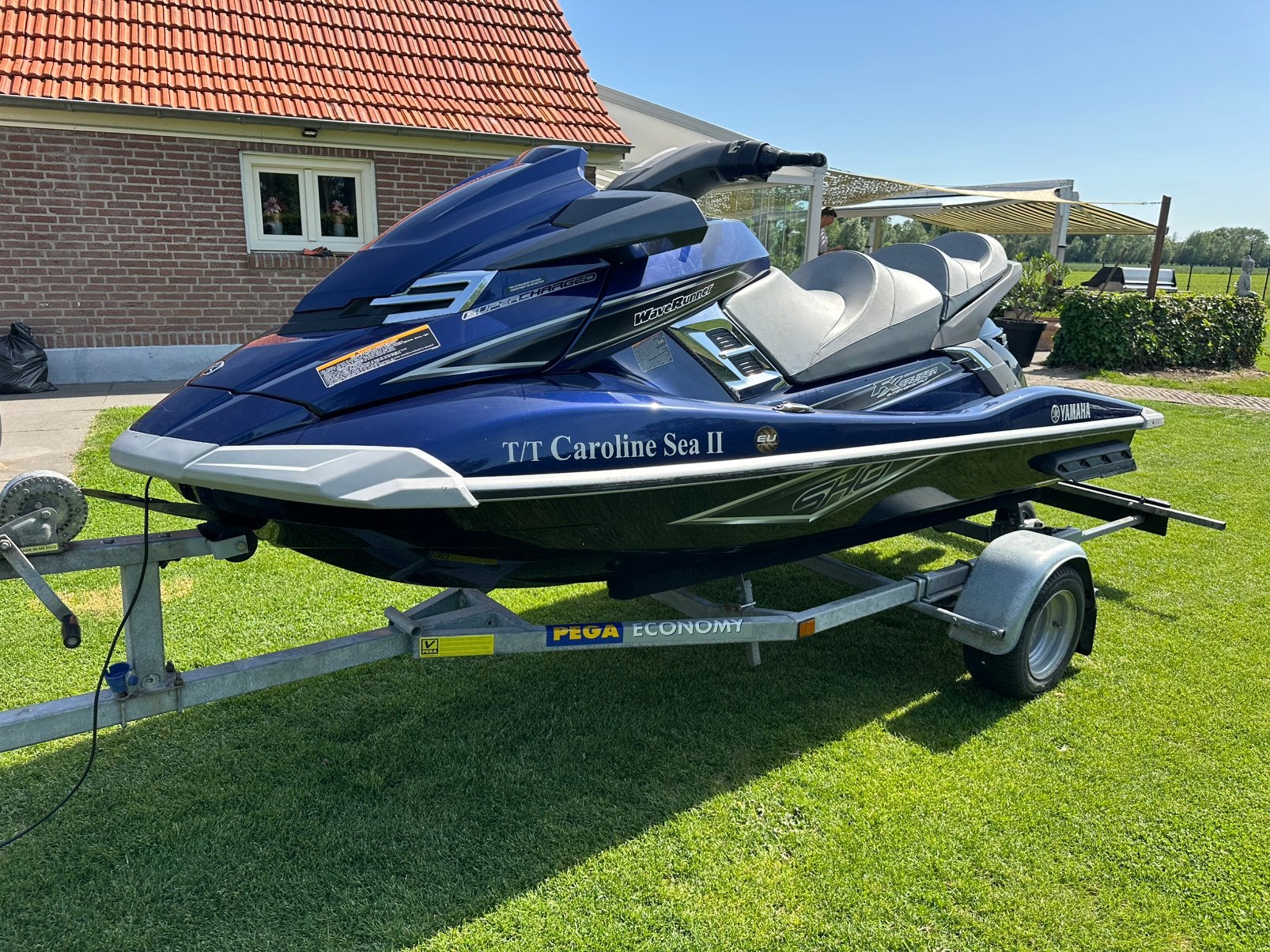 Yamaha Waverunner FX SHO Supercharged + Trailer, Ophalen, Gebruikt, Benzine, 200 pk of meer