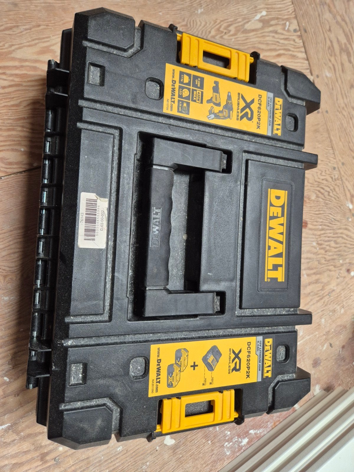 DeWalt DCF620P2K Gipsplaatschroefmachine met accu en lader, Gebruikt, Variabele snelheid, Overige typen, Ophalen of Verzenden