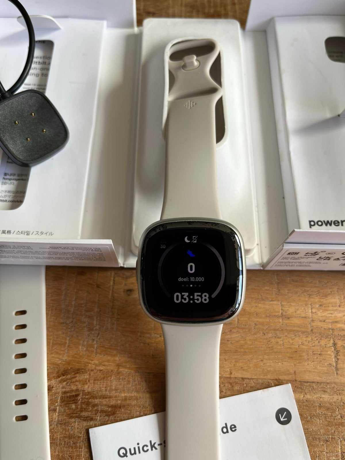 Fitbit Sense 2 Smartwatch - platinum aluminium case, Ophalen of Verzenden, Wit
