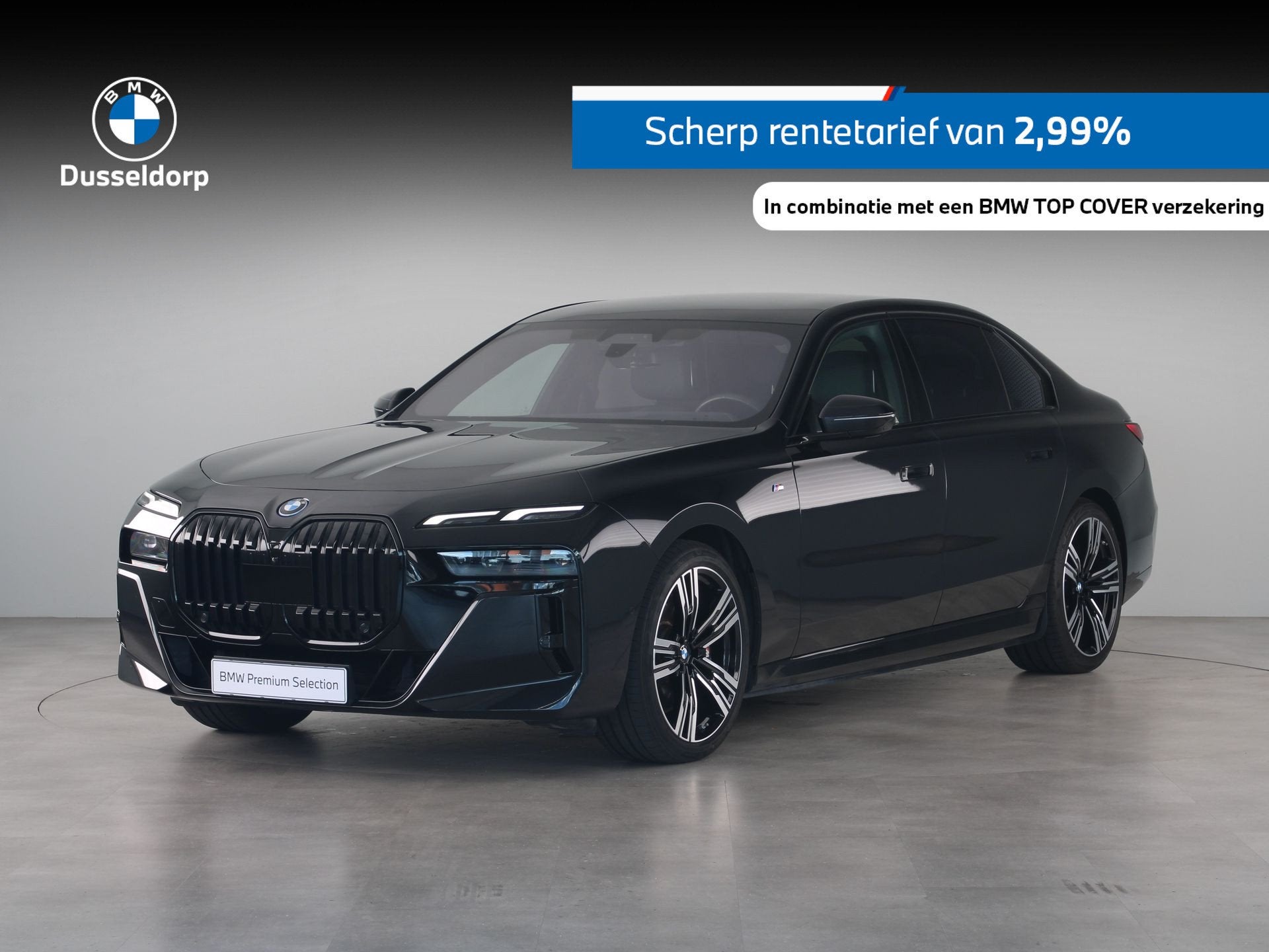 BMW i7 xDrive60 (bj 2023, automaat), Gebruikt, Zwart, 137 €/maand, Zwart
