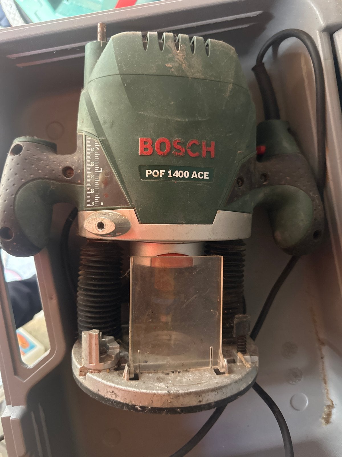 Bosch POF 1400 ACE Bovenfrees - Gebruikt, Ophalen of Verzenden, Gebruikt, Elektrisch, Bovenfrees